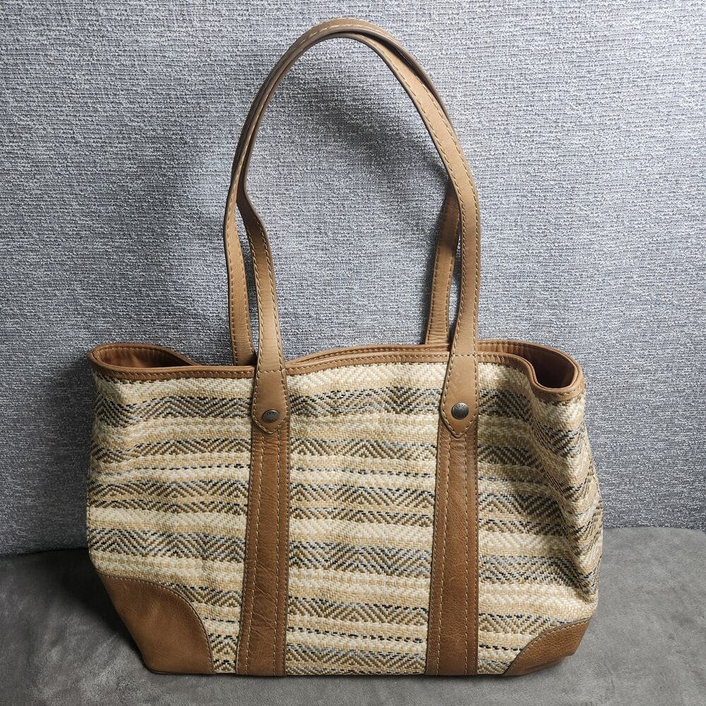 Frye Melissa Straw Shopper Tote Beige DB1497 Handbag Purse $328 MSRP New